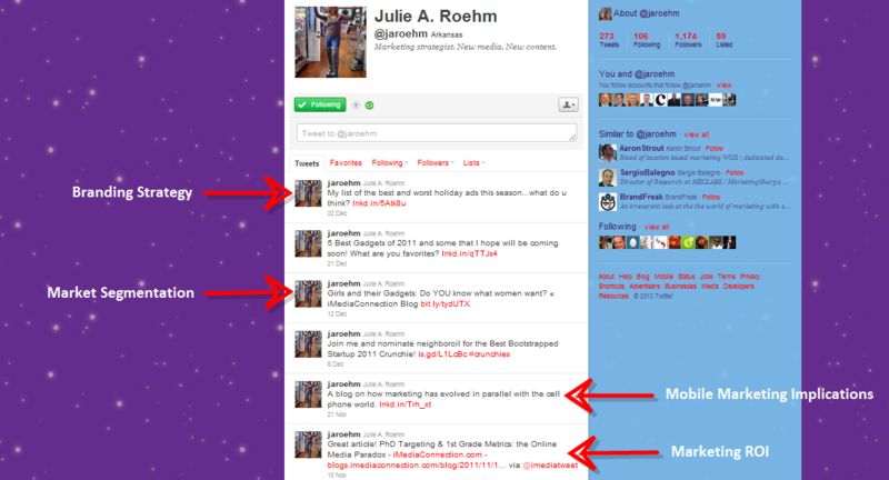 Julie Roehm Twitter Page